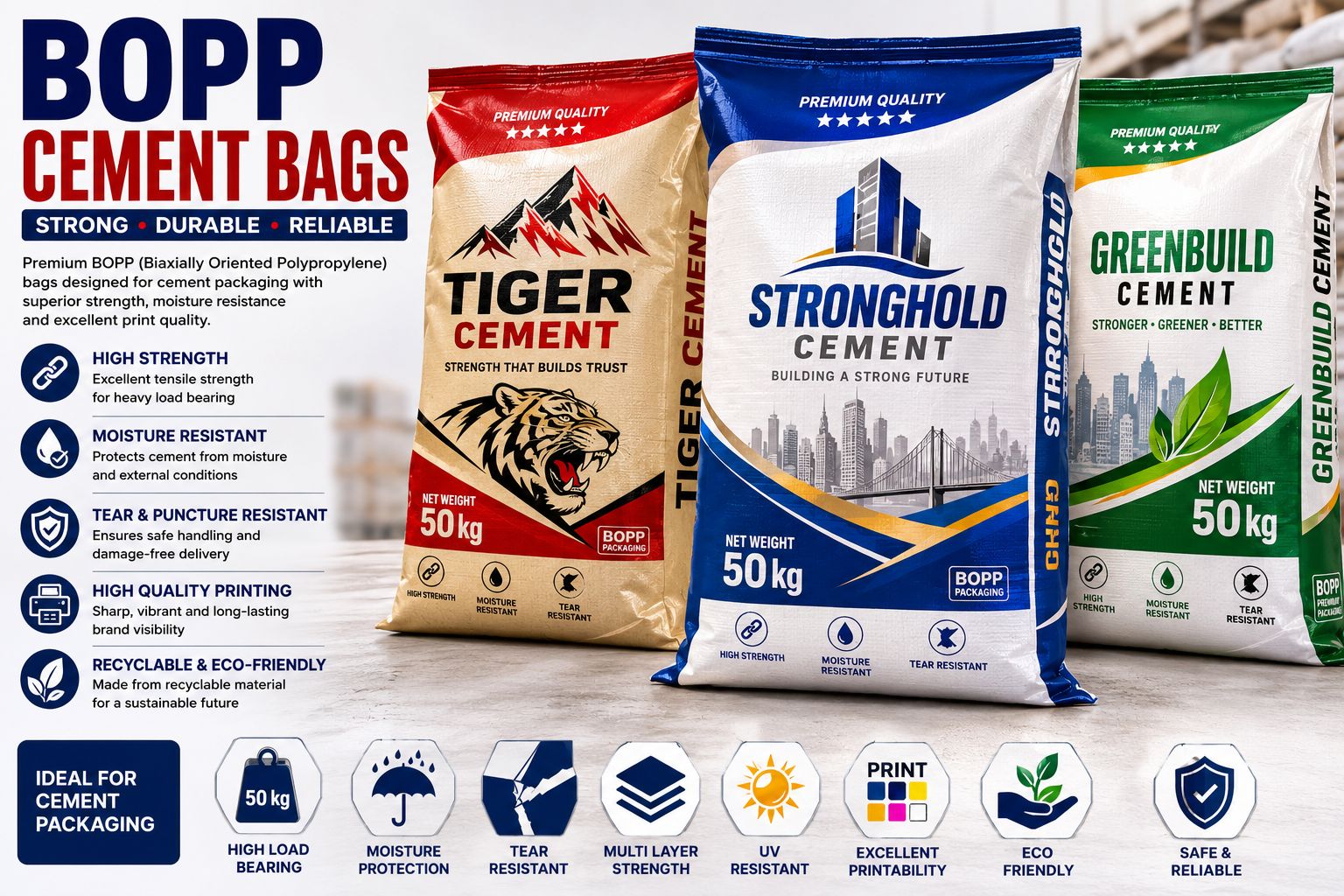 Block Bottom BOPP Bags